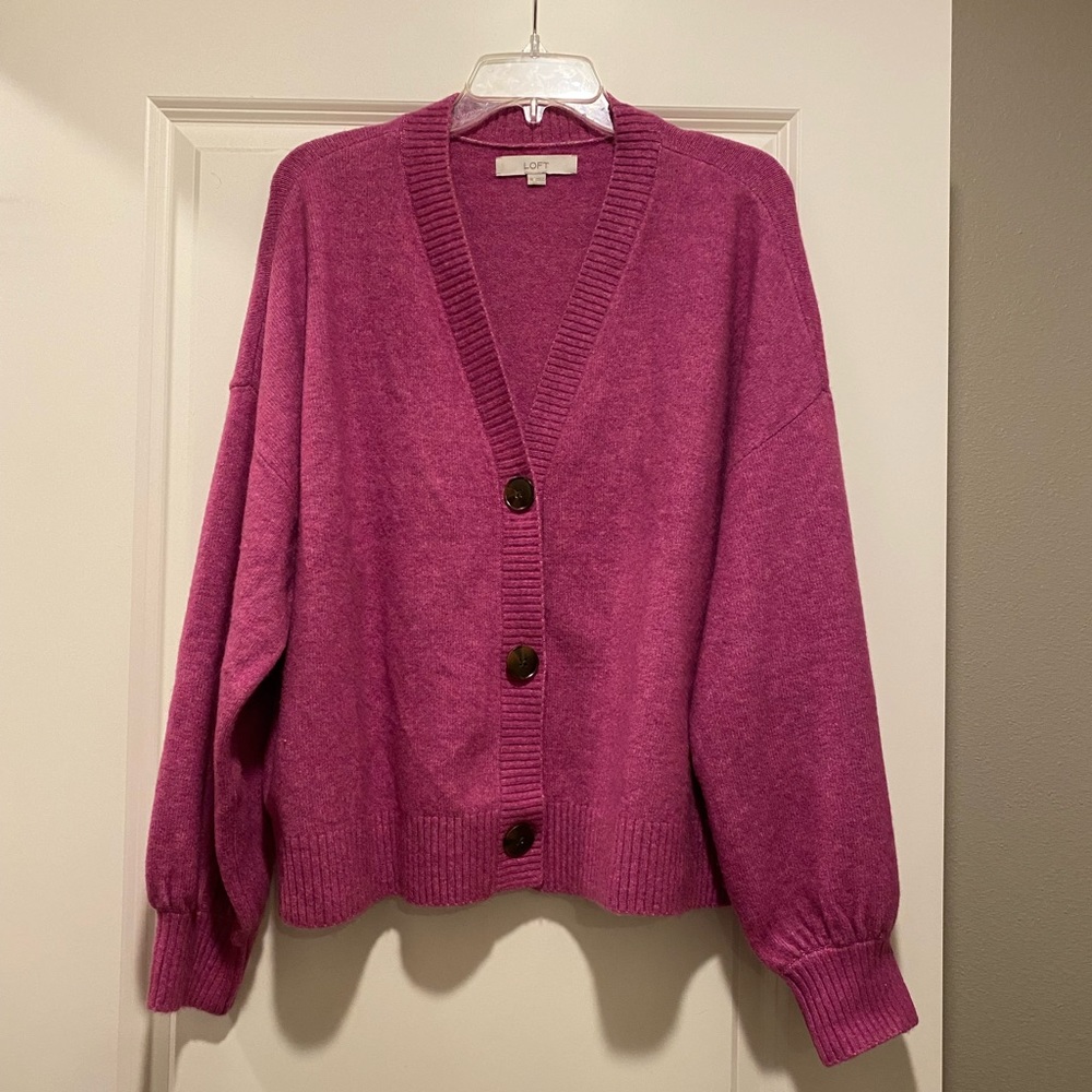 Loft magenta cardigan